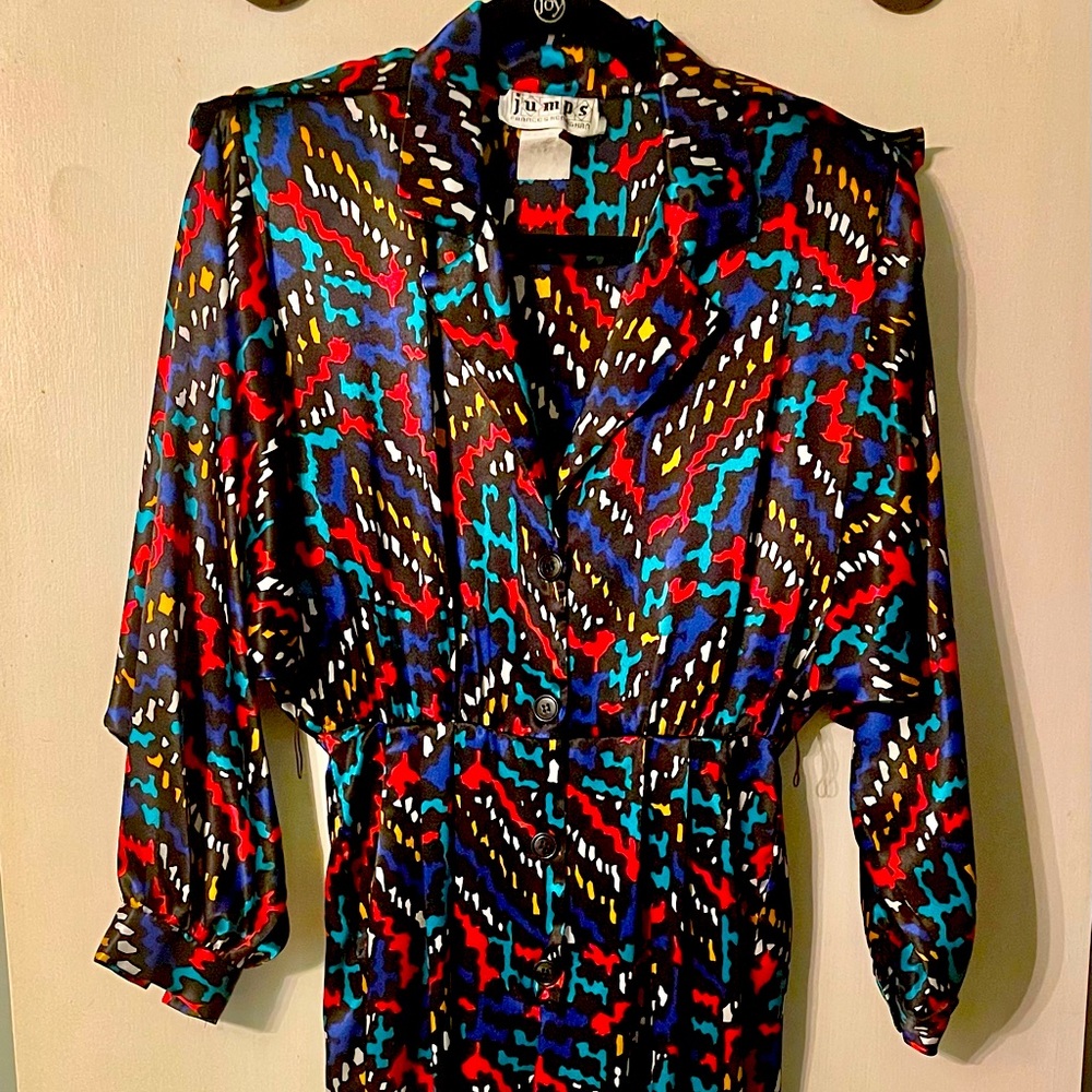 Vintage 80s Jumps by Frances Henaghan Polyester Jumpsuit